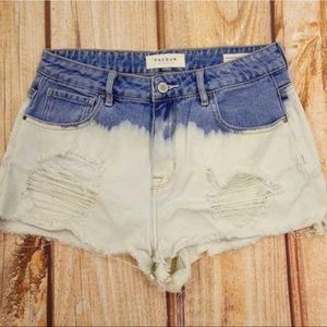 PacSun high rise bleached shorts
